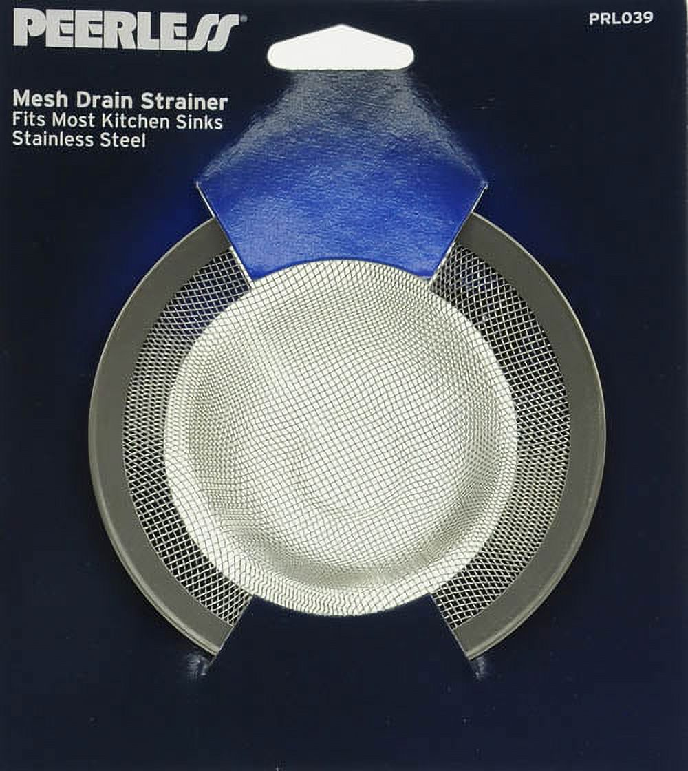 Peerless univeral Stainless Steel 4-3/8 in. mesh strainer.