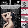thumbnail image 1 of Pommeau de douche pluie carré en acier inoxydable, grand HOTop, pulvérisateur ultra-fin, haute pression, 4 ", 6/8"8inch He Qiyong unisex, 1 of 1