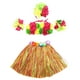 thumbnail image 1 of Conjunto de 5 faldas de baile hawaianas con flores, diadema y sujetador, 40 cm (falda colorida), 1 of 5