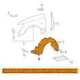 thumbnail image 3 of For 04-06 LS430 LS-430 Front Splash Shield Inner Fender Liner Panel Driver Side, 3 of 4