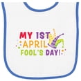 thumbnail image 2 of Inktastic My 1st April Fools Day with Jester Hat Baby Terry Cloth Bib, 2 of 3