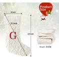 thumbnail image 6 of 21 Inches Knitted Christmas Stockings with Initials, Large Custom Monogram Embroidery Christmas Stockings with Letter, Personalized Xmas Decoration for Holiday Family Party, 6 of 7