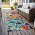thumbnail image 6 of Addison Rugs Chantille Indoor/Outdoor Transitional Geometric Teal Machine Washable Runner Rug, 2'3" x 7'6", 6 of 7