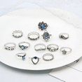 thumbnail image 5 of 15PCS Knuckle Stacking Rings Set for Women Crystal Rhinestone Finger Statement Ring Sets Vintage Joint Knot Mid Rings for Teen Girls, 5 of 5