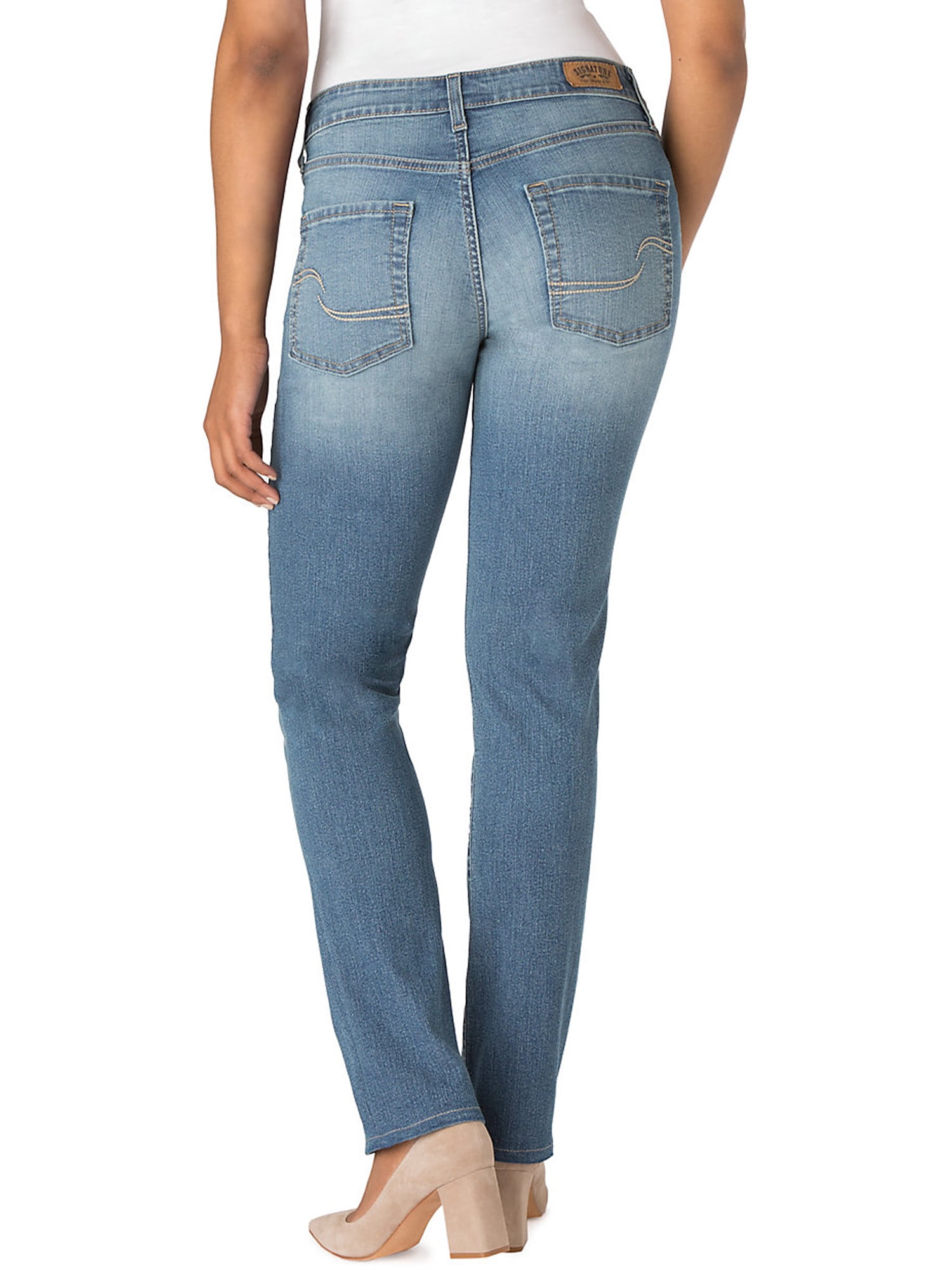 Signature by Levi Strauss & Co. Women's Modern Mid-Rise Straight Jeans -  