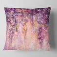 thumbnail image 2 of Designart Pink and Violet Flowers Watercolor - Floral Throw Pillow - 18x18, 2 of 5