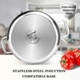 thumbnail image 6 of Duxtop Stainless Steel Stock Pot with Lid, Tri-Ply Soup Pot Large Cooking Pot, 6.5 QT Induction Cooking Stockpot, 6 of 7