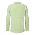 thumbnail image 5 of LIUJUNSHOP Men's Long Sleeve Lapel Casual Plaid Holiday Cardigan Shirt Top for Business and Daily Wear Green XXXL, 5 of 5