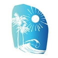 thumbnail image 3 of McCully, Jennifer 12x14 Black Modern Framed Museum Art Print Titled - Palm Tree Sun Waves Blue, 3 of 5