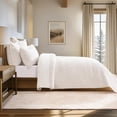 thumbnail image 2 of EVERGRACE Luxury Velvet Quilt Set King Size, Diamond Quilted Lightweight Velvet Comforter for All Season, Ultra Soft Oversized Bedspread Coverlet Bedding Set with 2 Pillow Shams, Ivory White, 2 of 8