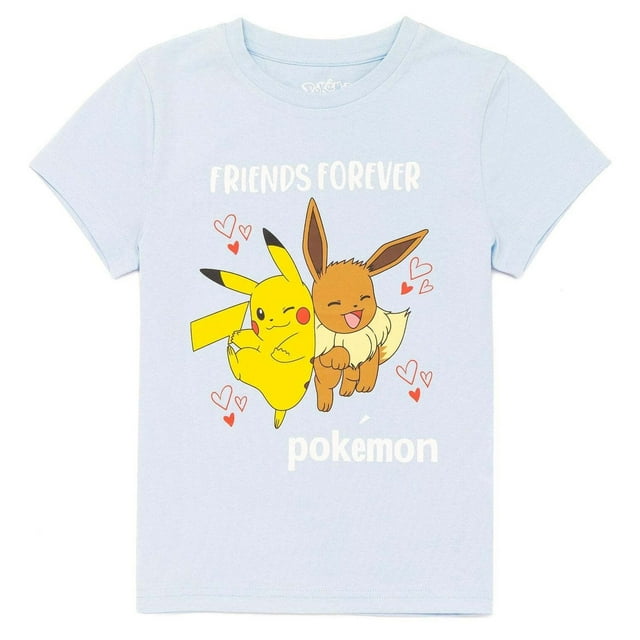 Pokemon T-Shirt pour Filles Eevee Pikachu