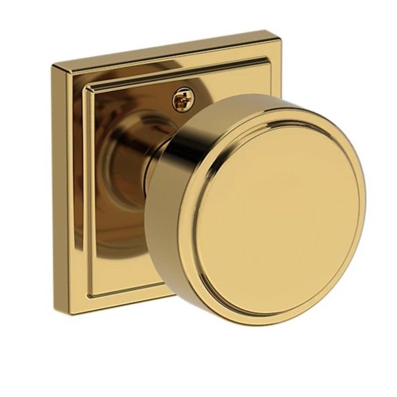 Baldwin Hd.Vas.Ssr Vashon Non-Turning One-Sided Dummy Door Knob - Brass