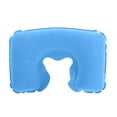 thumbnail image 1 of Almohadas de aire inflables en forma de U de PVC, almohada portátil para romper el cuello (azul cielo), 1 of 6