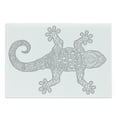 thumbnail image 1 of Salamander Cutting Board, High Detailed Overview Illustration of a Crawling Animal Silhouette, Decorative Tempered Glass Cutting and Serving Board, in 3 Sizes, by Ambesonne, 1 of 2