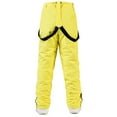 thumbnail image 4 of Erwazi Ski Pants for Women Plus Size Winter Trendy Waterproof Wind Breaker Trousers Sports Cargo Pants with Pockets, Yellow, 2XL, 4 of 5