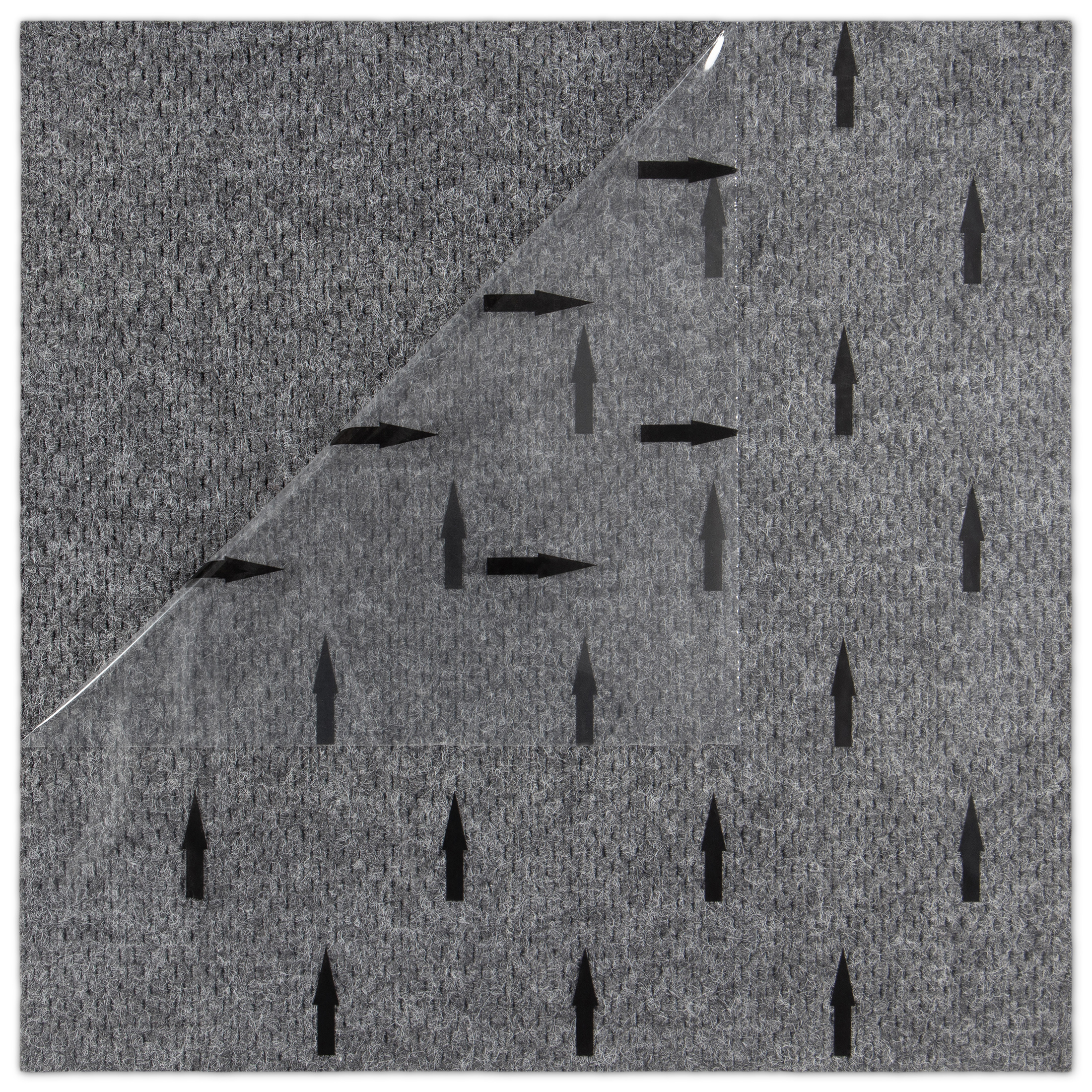 Rocket Hobnail Grey Residential 24 in. x 24 in. Peel and Stick Carpet Tile Square 48 Sq. ft. 12 Tiles Per Box