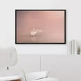 thumbnail image 3 of Wall26 Canvas Print Wall Art Swan in Pastel Pink Lake Landscape Nature Wilderness Animals Photography Realism Modern Framed Art Decora Multicolor Rustic for Bedroom - 24"x36" Black, 3 of 5