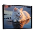 thumbnail image 2 of Designart "Beachside Feline Peace" Animals Cat Floater Framed Canvas Art Print, 2 of 5