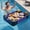 Blue, variant on INTER HUT Rectangular Floating Tray with 4 Cup Holders & Handles, Wicker Floating Serving Tray for Pool & Hot Tub, Light Brown