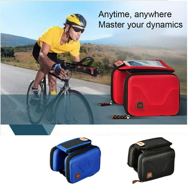 Touch Screen Phone Bag Bicycles Shockproof Portable Crossbeam Bags Large Capacity Money Waterproof Tools Organizer Cycling Accessories Blue