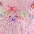 thumbnail image 4 of IDOPIP Toddler Baby Girls Shiny Butterfly Tutu Dress 3D Butterfly Princess Birthday Party Pageant Flower Girl Wedding V-Backless Dresses Photography Wedding Cake Crush 12-18 Months, 4 of 8