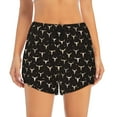 thumbnail image 4 of Lsque Cow Skulls Printed Women's Running Shorts with Liner Pockets,Elastic Quick Dry Workout Athletic Gym Yoga Shorts,Womens High Waist Shorts-X-Large, 4 of 9