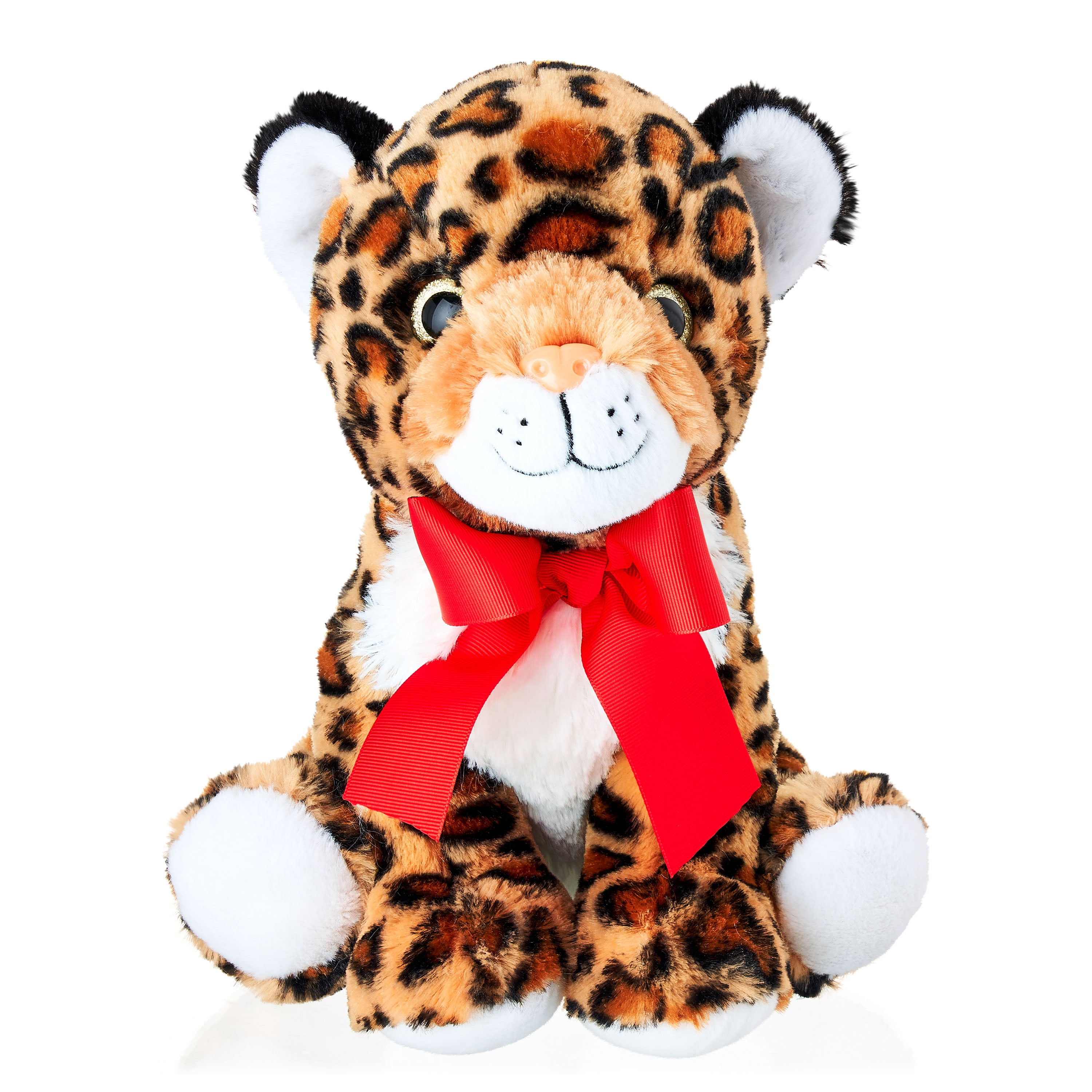 Way to Celebrate! Valentine’s Day 9.5in Medium Sitting Kingdom Plush Toy, Leopard