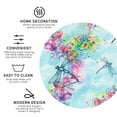 thumbnail image 4 of Kll Round Shape Drink Coasters Set Of 4,Pu Leather Absorbent Coasters Set Decorative Coffee Cup Coasters Housewarming Gift For Home Decor-Dragonfly Floral, 4 of 9