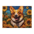thumbnail image 4 of KLL Artistic Sunflower Corgi Print Fleece Throw Blanket, Horizontal Fleece Bedding Cute Soft Blankets Comfy Fleece Flannel Plush Home Decor for Couch & Bed -60"x50", 4 of 9