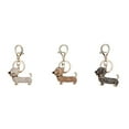thumbnail image 2 of Metal Rhinestone Sausage Dog Keychain Cartoon Animal Dachshund Keychain Dachshund Puppy Key Key Chain Puppy Key Ring Shoulder Bag Key Chain, 2 of 7