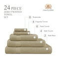 thumbnail image 2 of Casa Platino 24-Pcs Bathroom Towels – Ultra Soft 100% Ring Spun Cotton, 2 Bath Sheets, 2 Gym Towel, 2 Bath, 4 Fingertip, 6 Hand, 8 Washcloths, Hotel & Spa-Quality Design – Taupe, 2 of 6
