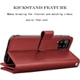 thumbnail image 5 of NJJEX Wallet Case for Samsung Galaxy A03S A12 A13 A14 A23 A32 A51 A52 A53 A54 5G Case,[9 Card Slots] PU Leather Credit Holder Folio Flip [Detachable] Kickstand Lanyard Magnetic Phone Cover [Wine Red], 5 of 7