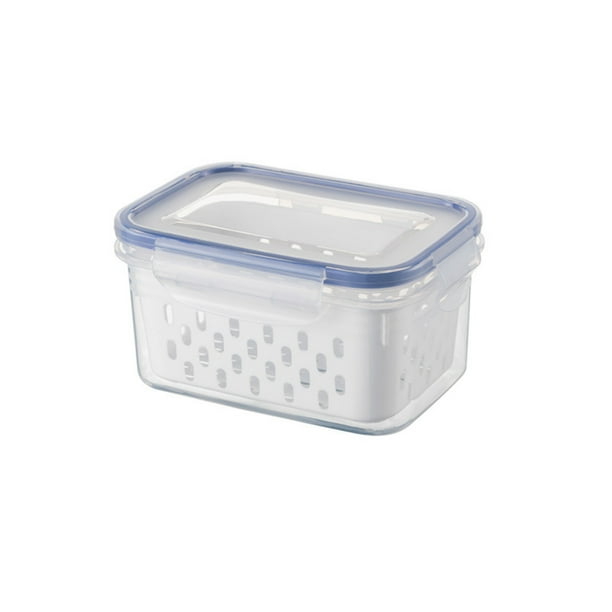 Bewildely Caja de almacenamiento de frutas y verduras para nevera, gran capacidad, escurridor hueco para cocina, organizador de despensa para el hogar, Organizadores de utensilios de cocina Pequeña Bewildely HA070910-01