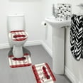 thumbnail image 4 of 2024 Valentine's Day decorative shower curtain, bathroom four-piece set Rose shower curtain decoration set Printed Waterproof shower curtain Anti-slip mat, 4 of 7