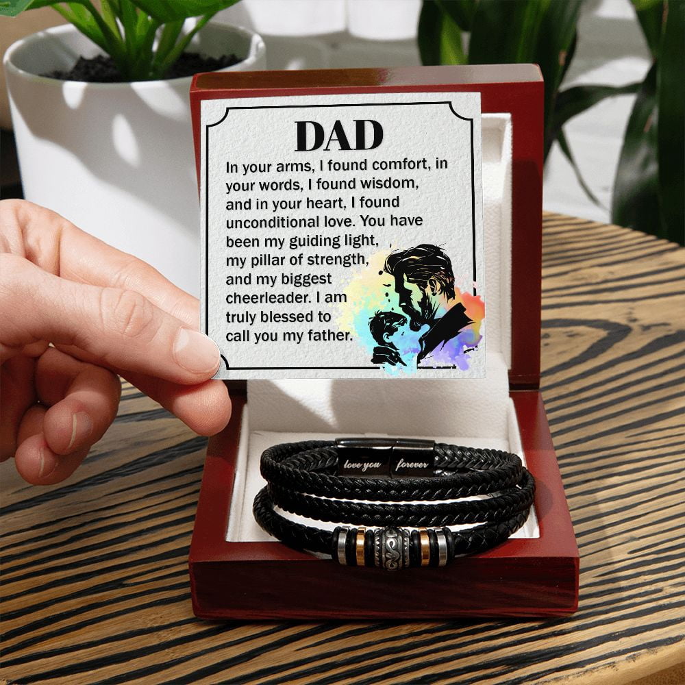 To My Dad Dear Dad Love You Forever Bracelet