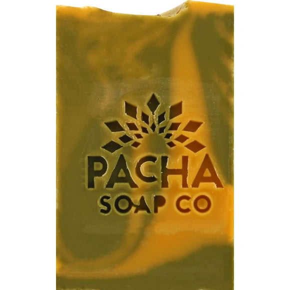 PACHA SOAP Jabón en barra de menta verde y hierba de limón, 4 onzas