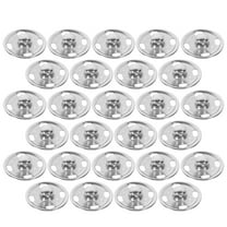 HOMEMAXS 50 Sets Sew On Snaps Buttons Metal Snaps Fasteners Press Studs Buttons 2 Parts Brass Press Fasteners Round DIY Craft Accessory (15mm-Silver)