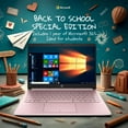 thumbnail image 2 of HP 14 Laptop * Back to School Limited Edition with Microsoft 365 * 4-Core Intel CPU * 32GB RAM *1600GB Storage (64GB OnBoard + 512GB External + 1TB OneDrive) * Pink * w/WOWPC Bundle * Win 11, 2 of 5