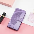thumbnail image 4 of Wallet Case for Motorola Moto G Play 4G 2024, Butterfly Embossed PU Leather Magnetic Closure Kickstand Card Slots with Wrist Strap for Girls Women for Motorola Moto G Play 4G 2024, Lightpurple, 4 of 5