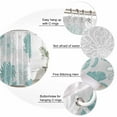 thumbnail image 6 of Turquoise White Floral Waterproof Fabric Shower Curtain,Elegant Chrysanthemum Farmhouse Waterproof Fabric Shower Curtain for Bathroom Curtains Bathtubs Shower Curtains with 12 Hooks Stall 48x72in, 6 of 8