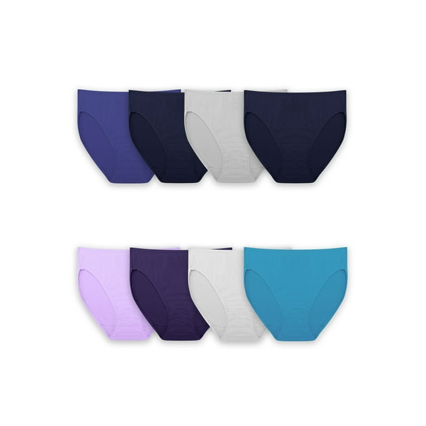 Fruit of the Loom Women's Breathable MicroMesh HiCut Underwear, 6+2