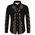 thumbnail image 1 of Venta caliente 2024 nueva moda camisa estampada con flores para hombre camisas casuales de manga larga de talla grande camisa de oficina ajustada para hombre XS-6XL, 1 of 6