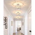 thumbnail image 5 of 12" Semi Flush Mount Ceiling Light Fixture, 4-Light Farmhouse Modern Ceiling Light, Kitchen Lights, Hallway Light Fixtures, Ceiling Lamp for Entryway Dining Room Bedroom Laundry Lighting, White, 5 of 9