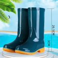 thumbnail image 3 of YTCAMLO Glitter Tall Rain Boots for Women Casual Mid Calf Waterproof Slip On Garden Boots Non-slip Outdoor Mud Rain Shoes, 3 of 6