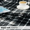thumbnail image 6 of Solaris Plaid Fleece Throw Blanket for Couch Ultra Soft Lightweight Flannel Blanket, Gift for International Women's Day,50" x 60",Plaid Black, 6 of 8