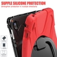 thumbnail image 2 of Case for Samsung Galaxy Tab S10 FE+ 13.1 inch, 360 Degree Rotating Hand Grip Shockproof Cover with Shoulder Strap, Red, 2 of 7