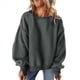 thumbnail image 1 of Suéter de Cuello Redondo para Mujer, Holgado, de Lana de Cordero, Informal, Versátil, de Larga, para Otoño e Invierno. Gris L, 1 of 8