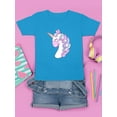 thumbnail image 3 of Lovely Sleepy Unicorn Face T-Shirt Juniors -Image by Shutterstock,  Large, 3 of 4