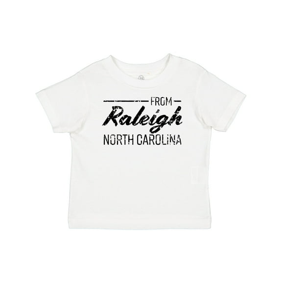 Inktastic From Raleigh North Carolina in Black Distressed Text Boys or Girls Baby T-Shirt