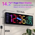 thumbnail image 2 of Reloj de pared digital Soobest de 14.2 pulgadas con temporizador y cambio de color, 2 of 7